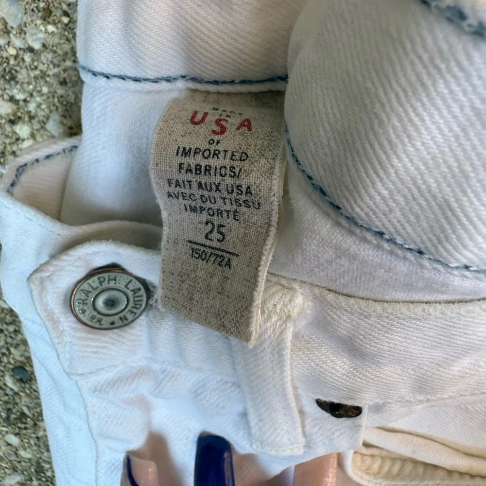 Ralph Lauren Classic White Denim Size 25 - Picture 4 of 7